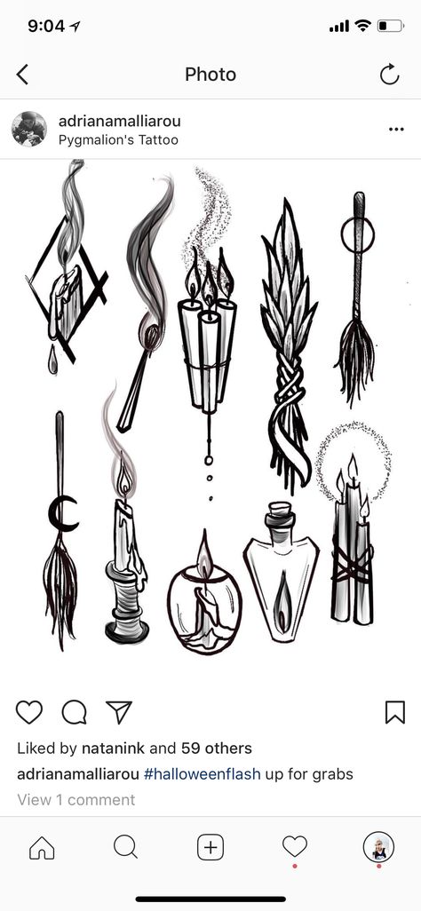 Items Drawing, Witch Items, Wicca Tattoo, Witchcraft Tattoos, Magic Tattoo, Home Tattoo, Desenho Tattoo, Little Tattoos, Journal Doodles