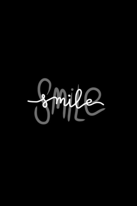 Words . Smile . Quotes black aesthetic wallpaper . Sayings Smile Written Wallpaper, Black Aesthetic Wallpaper Motivation, Black Wallpaper Quotes Motivation Short, Widget Quote Aesthetic Black, Bright Positive Wallpaper, One Word Wallpaper Black, Positive Wallpapers Black, Black Aesthetic Widget Pictures Quotes, Smile Quotes Aesthetic