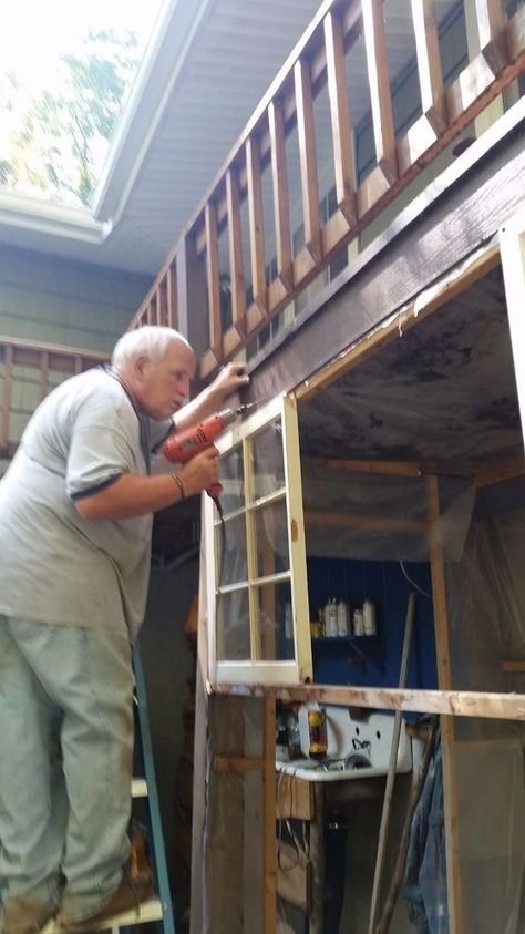 Greenhouse. Temporary Greenhouse, Old Wooden Windows, Under Deck, Diy Candle Sticks, Mason Jar Storage, Deck Planters, Pumpkin Patch Sign, Painted Vans, Under Decks