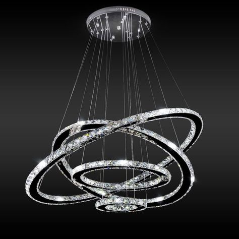 Rings Chandelier, Chandelier Contemporary, Lighting Dining Room, Chandeliers Modern, Led Ceiling Light Fixtures, Rings Diy, Beauty Room Decor, Modern Led Ceiling Lights, Pendant Lighting Dining Room