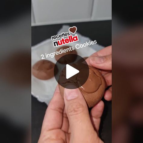 TikTok · Ella 2 Ingredient Cookies, Cookies Video, Nutella Desserts, Nutella Cookies, 2 Ingredients, Cookie Recipe, Nutella, Cookie Recipes, Make Your Day