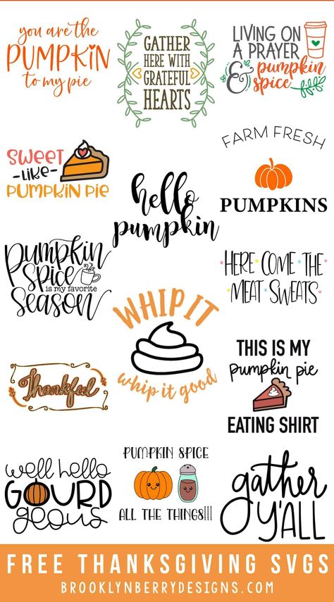 Farm Fresh Pumpkins SVG - Brooklyn Berry Designs Farmhouse Thanksgiving, Cricut Svg Files Free, Cricut Air, Cricut Christmas, Thanksgiving Svg, Cricut Projects Beginner, Free Thanksgiving, Free Cut Files, Cricut Files