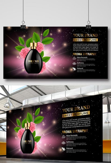 Shining Perfume Advertising Banner#pikbest# Perfume Advertisement Poster, Perfume Banner Design, Perfume Advertising, Perfume Ads, Roll Banner, Street Banners, Advertising Banner, Banner Image, Sweet Perfume