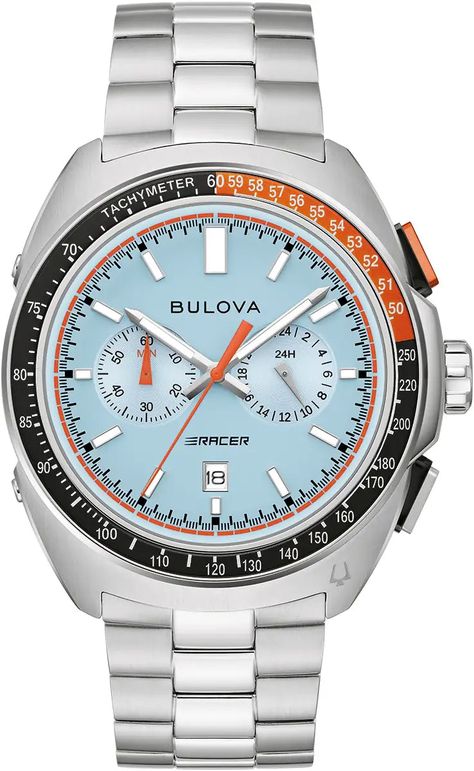 Bulova Racer Chronograph Automotive Aesthetic, Bulova Mens Watches, Bulova Watches, Dream Watches, Womens Watches Luxury, Auto Racing, Dive Watches, Watch Collection, Zeppelin