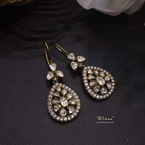 Elizaa - moissanite polki baali Jewellery Stones, Jewellery For Wedding, Chand Bali, Classic Jewellery, Ear Pin, Diamond Earrings Design, Fancy Jewellery Designs, Indian Jewellery Design Earrings, Wedding Jewellery Collection