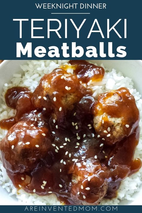 Combine premade meatballs with a tasty Asian sauce for an easy weeknight meal or appetizer - Teriyaki Meatball Bowls. Pre Cooked Meatball Recipes, Pre Made Meatball Recipes, Meatball Bowls, Meatballs And Rice, Teriyaki Meatballs, Ginger Paste, Diy Easy Recipes, Mapo Tofu, Asian Sauce