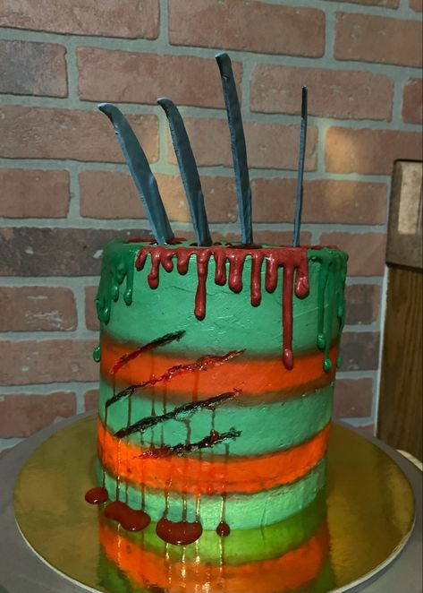 Freddy Krueger Cake Ideas, Freddy Krueger Cake, Freddy Krueger, Cake Ideas, Birthday Ideas, Cake, Birthday