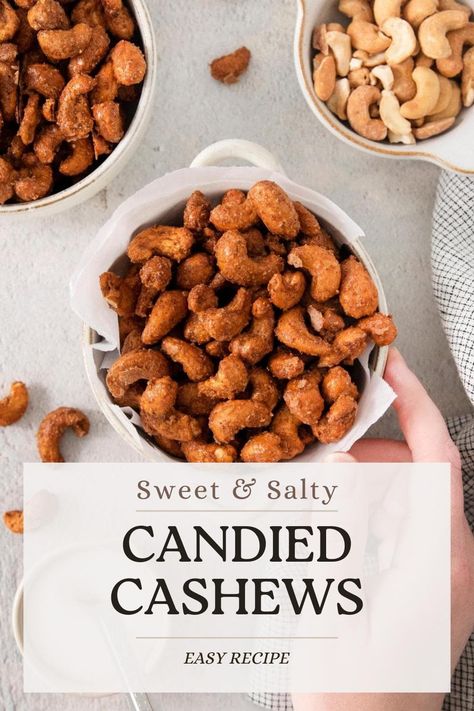 Candied Cashews Recipes, Homemade Pumpkin Spice Seasoning, Cinnamon Cashews, Candied Cashews, Easy Homemade Snacks, Cashew Recipes, Chocolate Covered Nuts, Homemade Pumpkin Spice, Salty Treats