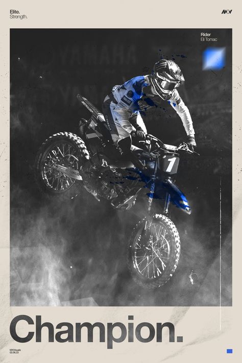 Graphic motocross poster of Eli Tomac, made by MXVisuals. Available to buy on Etsy! Dirt Bike Poster, Motocross Poster, Motorbike Poster, Poster Motorcycle, Eli Tomac, Motorcycle Poster, Mural Inspiration, Motorbike Art, Dirt Biking