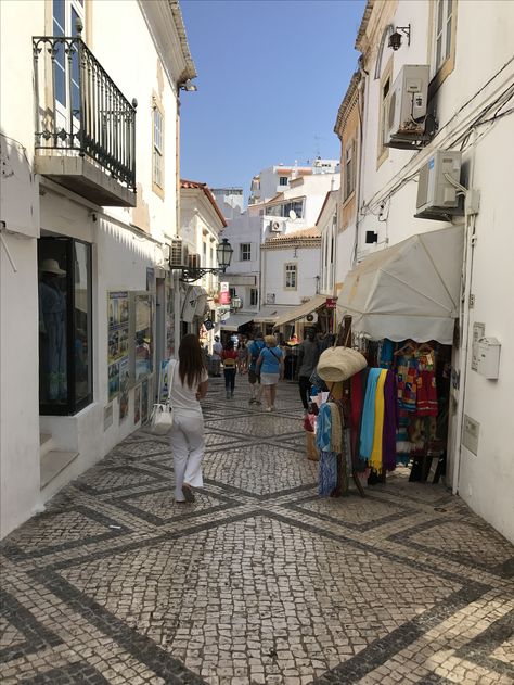 Exploring Albufeira Old Town, love all the little tiled side streets and as always the white walls against that blue sky #travel #portugal #albufeira #oldtown #algarve #holiday #europe Albufeira Old Town, Portugal Albufeira, Quiet Photos, Holiday Europe, Albufeira Portugal, Travel Portugal, Albufeira, Algarve Portugal, Dream Holiday