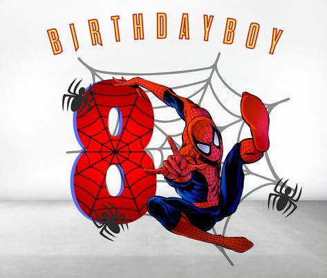 Happy 8th Birthday Boy, Birthday Svg Free, 8th Birthday Boy, Happy Birthday Spiderman, 7th Birthday Boys, Birthday Spiderman, 6th Birthday Boys, 4th Birthday Boys, Spiderman Shirt