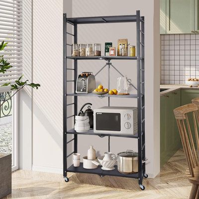 Floating shelves in kitchen