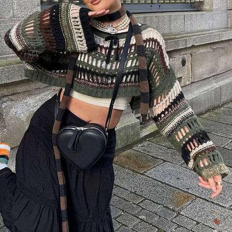 "Colorful Crochets Top Patterns"
https://youtu.be/mK6kv66_Irw?si=NZM8xqTAnvXJrf9B Oversized Sweater Grunge, Dark Academia Sweater, Harajuku Grunge, Cutout Shorts, Crop Pullover, Pull Oversize, Cropped Knit Sweater, Crochet Shrug, Cropped Pullover