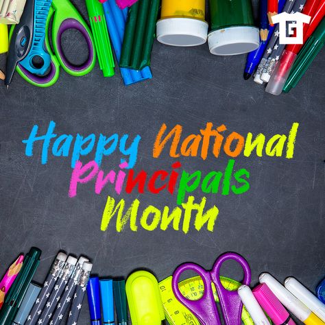 National Principals Month recognizes the essential role that principals play in making school great. Please join us in celebrating all of their hard work and dedication to their students and staff. #ThankAPrincipal Principal’s Month Ideas, Principals Month Ideas, National Principals Month Ideas, Principal Month Ideas, Principals Day, Principal Appreciation Gifts, American Legion Auxiliary, Principal Appreciation, Month Ideas