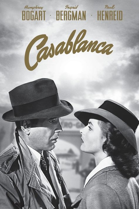 Casablanca Movie, Casablanca 1942, Old Movie, Black And White Movie, Classic Movie Posters, Ingrid Bergman, Humphrey Bogart, Cinema Posters, Classic Movies