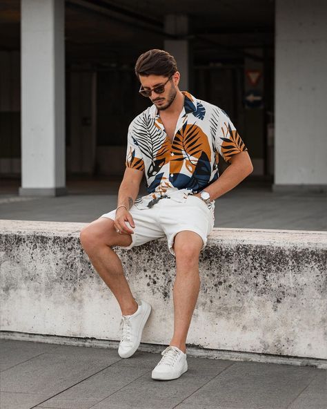 MENS FASHION | by Omar (@omarspaneshi) posted on Instagram • Jun 30, 2022 at 11:07am UTC Zara Outfit Summer, Mens Fashion Shorts, White Polos, Fashion Nova Men, Vacation Outfits Men, White Shorts Outfit, Thailand Outfit, Beach Outfit Men, Laid Back Outfits