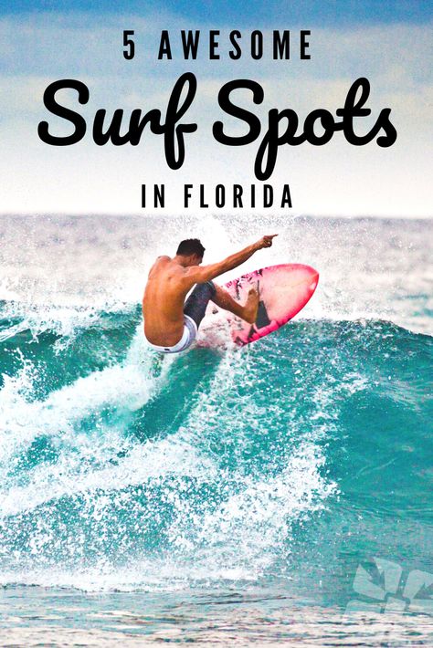 Florida offers epically consistent waves and one fantastic surf spot after another. Here is StorQuest's listing of awesome surf spots you should add to your bucket list. Best Surfing In Florida, Surfing Florida, Body Surfing, Body Boarding, Best Surfing Spots, Surfing Tips, Trip Aesthetic, Surf Spots, Road Trip Map