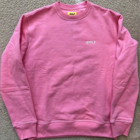 Golf Wang Pink Crewneck Sweatshirt From Holiday Pop Up Shop. Unworn With Original Bag Holiday Pop Up Shop, Holiday Pops, Pink Crewneck Sweatshirt, Odd Future, Golf Wang, Mini Logo, Mini Logos, Pink Crewneck, Original Bags