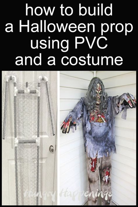 Diy Corpse Halloween Prop, Halloween Body Frame Pvc, Diy Halloween Ground Breaker, How To Make Zombies For Halloween, Diy Zombie Prop, Zombie Yard Decorations Diy, Halloween Pvc Pipe Ideas, Zombie Diy Decorations, Zombie Props Diy