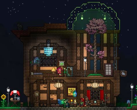 A house in the forest i made for the Zoologist. Terraria Dryad House, Terraria Zoologist House, Small Terraria House, Terraria Forest House Ideas, Terraria Trophy Room, Terraria Zoologist, Zoologist Terraria, Terraria Dryad, Guide Terraria