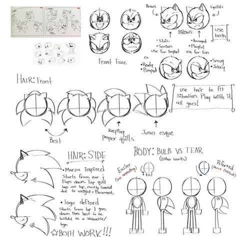 Artstyle Tutorial, Draw Sonic, How To Draw Sonic, Sonic Face, Body Type Drawing, Body Tutorial, Mega Pokemon, Sonic Characters, Sonic Fan Characters