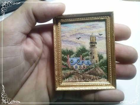 Dollhouse Embroidery, Cross Stitch Doll, Miniature Cross Stitch, Cross Stitch Uk, Blue Houses, House Cross Stitch, Miniature Needlepoint, Everything Cross Stitch, Stitch Doll