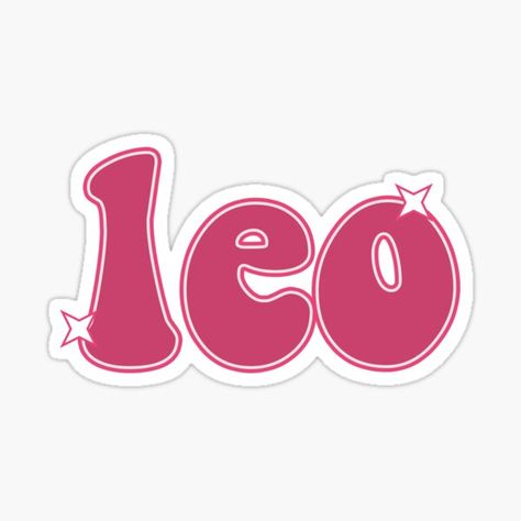 "leo" cute pink sparkly typography design. this is a perfect birthday gift (or simply a gift in general) for a friend or significant other, that is a big horoscope believer and love the astrology world. • Millions of unique designs by independent artists. Find your thing. Leo Sticker, Wall Grid, Preppy Stickers, Book Crafts Diy, Sign Sticker, Leo Horoscope, Leo Sign, Pink Sparkly, Perfect Birthday Gift