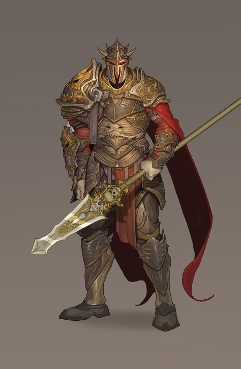 ArtStation - Warlord, Dzhovanna Sallama Warlord Character Design, Dungeons And Dragons Classes, Knight Art, Dungeons And Dragons Characters, Fantasy Armor, Armors, Armor Concept, Fantasy Warrior, Arte Fantasy