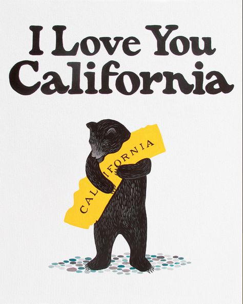 20 different adorable art prints by 3 Fish Studios of a Bear hugging California raises relief funds for fire victims of the Northern California Wildfires. California Bear, California Print, Poppy Print, California Poppy, California Love, California Dreamin', Bear Hug, California Dreaming, White Bear