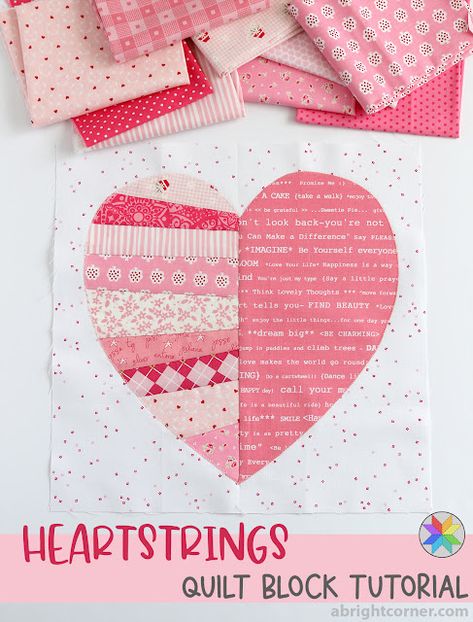 Heart Quilt Pattern, Heart Blocks, Heart Pillows, Quilt Block Tutorial, My Funny Valentine, Heart Quilt, Free Quilting, Quilt Block Patterns, Scrap Quilts