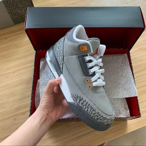 Jordan 3 Cool Grey, Grey Jordans, Jordan Retro 3, Retro 3, Jordan Grey, Shoes Jordan, Eighth Grade, Womens Jordans, Air Jordan 3