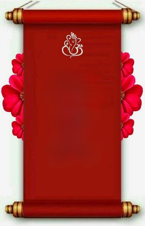 Traditional Invitation Templates, Ganesh Invitation Card Background, Puja Invitation Card Design, Ganpati Invitation Card Template, Vastu Shanti Invitation Card Marathi, Background For Poetry Writing, Wed Invitation, Ganpati Invitation Card, Blank Wedding Invitation Templates