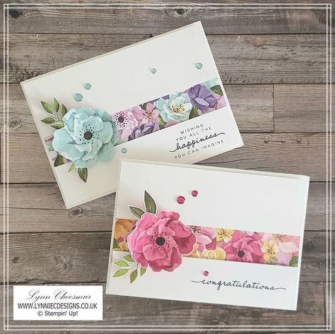 Paper Card Ideas, Hues Of Happiness, Paper Card Design, Clean And Simple Cards, Designer Series Paper, Stamping Up Cards, Card Making Inspiration, Handmade Birthday Cards, Card Sketches