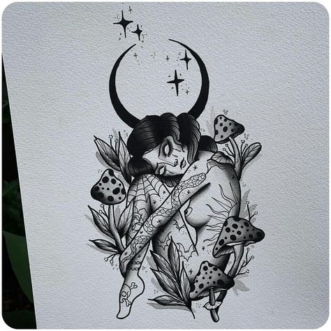 Creature Tattoo, Biker Tattoos, Little Forest, Doodle Tattoo, Beautiful Tattoo, Bunny Wallpaper, Forest Creatures, Tag Your Friends, Artist Style