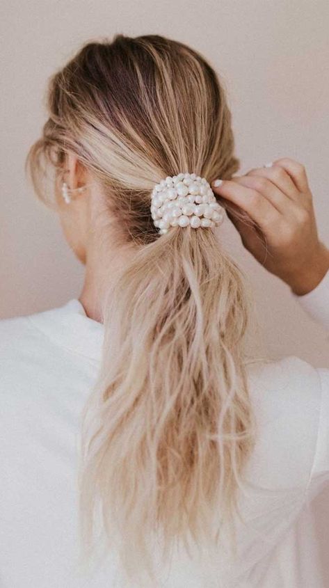 How To Draw Braids, Ponytail Wrap, Minimalist Bride, Hair Photography, Bridal Hair Pins, Popular Hairstyles, Hair Photo, Pearl Hair, Latest Hairstyles