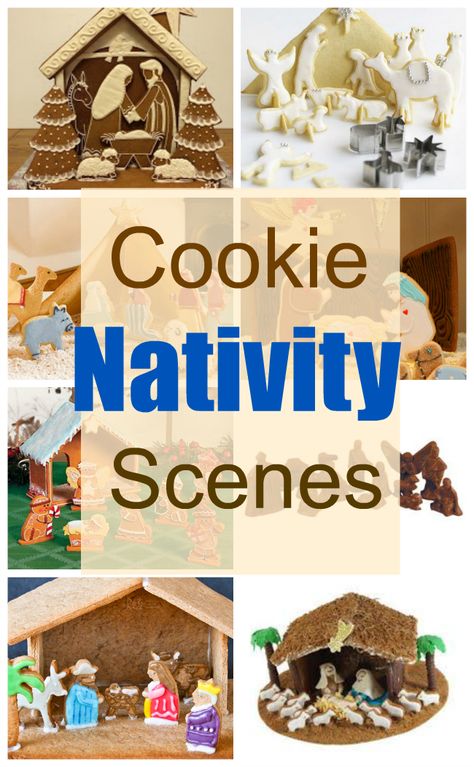 Awesome and Fun Cookie Nativity Scenes Edible Nativity Scene, Gingerbread Nativity Kids, Gingerbread Nativity Scene, Nativity Scene Cookies, Gingerbread Bash, Nativity Gingerbread, Nativity Cookies, Nativity Activities, Gingerbread Nativity