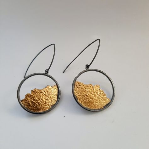 Project One - Keum Boo | Clare Hawley Jewellery Keum Boo Jewelry, Keum Boo, Hammered Earrings, Geometric Circle, Hammered Metal, Tiny Diamond, Old Jewelry, Hammered Silver, Handmade Jewellery