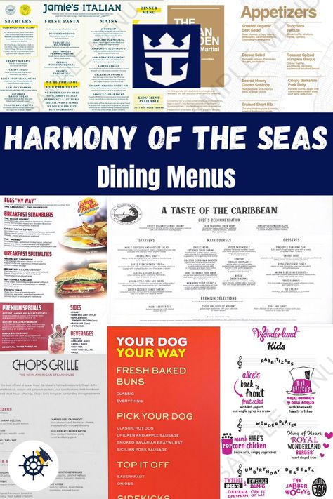 Harmony Of The Seas Royal Caribbean, Italian Dinner Menu, Caribbean Dinner, Low Cal Diet, Royal Carribean Cruise, Smoothie Menu, Western Caribbean Cruise, Caribbean Restaurant, Carribean Cruise