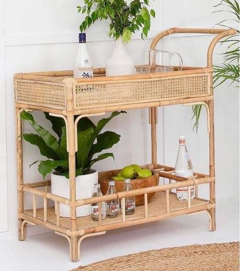 Little Boho Lane on Instagram: “🌿 BREEZE Rattan Bar Cart 😍 Listed on our website. #cheerstotheweekend . www.little-boholane.com” Wooden Bar Cart, Rattan Bar Cart, Rattan Bar, Rolling Bar Cart, Daybed With Storage, Rug Runner Kitchen, Rug Size Guide, Outdoor Cushions And Pillows, Wooden Bar