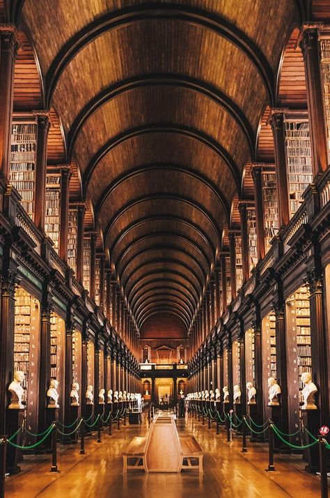 3 Day Tour Along Ireland's East Coast - Long Room Library Trinity College Dublin Trinity College Dublin Library, Trinity College Aesthetic, Ireland Library, Trinity Dublin, Dublin Street Style, Dublin Library, Dublin Ireland Photography, Trinity Library, Stairs Steel