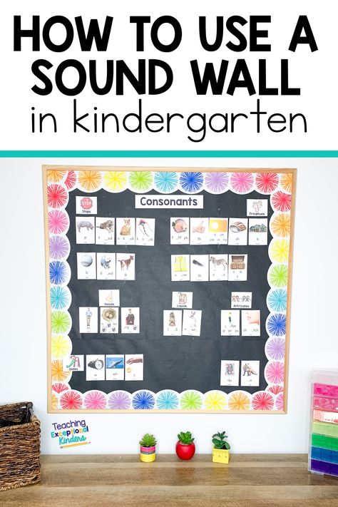 Hmh Reading Kindergarten, Sound Wall Preschool, Word Wall Ideas Kindergarten, Sound Wall For Kindergarten, Ckla Kindergarten Sound Wall, Kindergarten Sound Walls In Classroom, Science Of Reading Preschool, Hmh Kindergarten, Sor Kindergarten