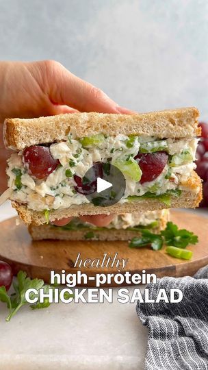 376K views · 3.5K reactions | Delicious healthy chicken salad recipe! RECIPE: https://www.chelseasmessyapron.com/low-calorie-chicken-salad-sandwiches/ | Chelsea's Messy Apron New Lunch Ideas For Work, High Protein Chicken Salad, Benji Xavier, Farmhouse Recipes, Ww Lunch, Recipes Sandwiches, Make A Sandwich, Chicken Salad Sandwich Recipe, Healthy Chicken Salad Recipe