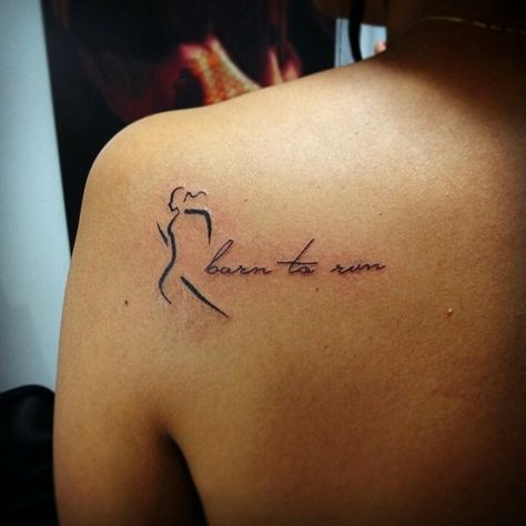 born to run Run Tattoo Ideas Runners, Minimalist Running Tattoo, Born To Run Tattoo, Runners Tattoo Ideas, Runner Tattoo For Women, Running Tattoo Ideas, Runners Tattoo, Running Tattoos For Women, Running Tattoos