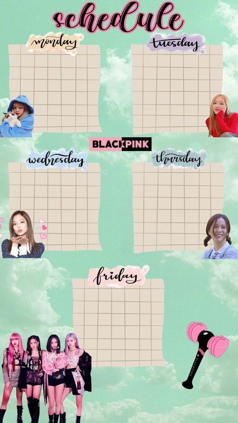 Jisso Birthday, Template Jadwal Pelajaran Aesthetic, Timetable Design, Park Hyungsik Strong Woman, Daily Planner Design, School Timetable, Study Planner Printable, Aesthetic Blackpink, Pink Planner