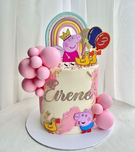 Peppa Pig Birthday Cake Ideas, Peppa Pig Cake Birthday, Peppa Pig Cake Ideas 3rd Birthday, Peppa Pig Birthday Party Cake, Peppa Birthday Cake, Pepa Pig Birthday Cake, Pepper Pig Cake, Bolo Da Peppa Pig, Peppa Pig Cake Topper