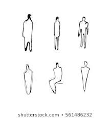 Dibujo Arquitectónico Stock Vectors, Images & Vector Art | Shutterstock Outline Silhouettes, Illustration Outline, Human Scale, Silhouette People, Architecture People, Sketches Of People, Contour Drawing, Architecture Concept Drawings, Architectural Sketch