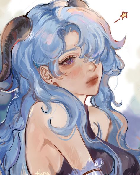 الرسومات اللطيفة, Pretty Art, Blue Hair, Anime Character, Art Boards, Art Inspo, Art Style, Anime Icons, Cute Art