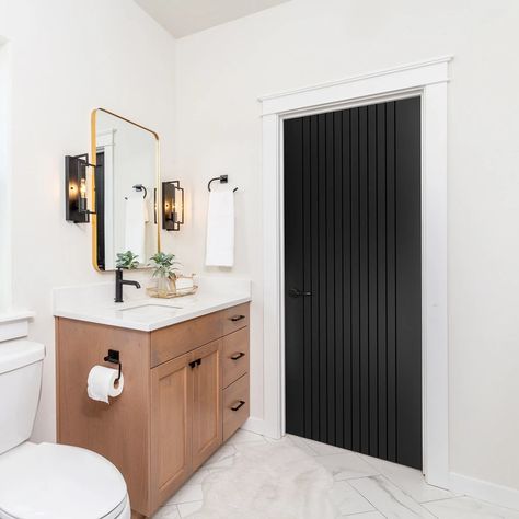 Aria Black Fluted Internal Door Transform your space with the elegant Aria Black Fluted Internal Door. Its unique design features full-length grooves and a subtle stippled texture, all enhanced by the deep black laminate and painted grooves. Elevate your interior with this chic and modern addition. Contemporary black fluted door with full length grooves Black laminate with a subtle stippled texture and black painted grooves Uniform and durable laminate finish Doors are ready to fit Please note that the number of vertical grooves will vary depending on the width of the door chosen.838mm-14 grooves, 762mm-12 grooves, 686mm-10 grooves, 610mm-8 grooves Semi-solid core construction (Solid core for fire doors) If trimming is required, the door edges will need retouching. Paint reference: RAL 900