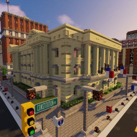 Minecraft Government Building, Building Minecraft, City Minecraft, Minecraft City Buildings, Desert City, Government Building, Minecraft City, Minecraft Inspo, Minecraft Ideas