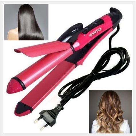 2 IN 1 HAIR STRAIGHTENER AND CURLER Nova Hair Straightener, Professional Hair Straightener, Hair Straightener And Curler, Hair Straighteners, Perfect Curls, Hair Curlers, Professional Hairstyles, Home Health, Hair A